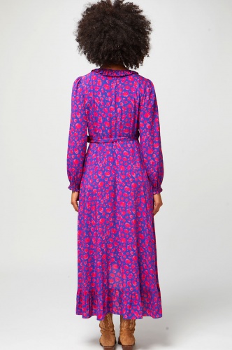 Aspiga Demi Long Sleeve Wrap Dress Cheetah Print XS-XL